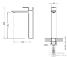 AREZZO design SPRINGFIELD magasított mosdó csaptelep, leeresztő nélkül, króm AR-5032