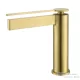 BEMUTATÓTERMI AREZZO design Elegant mosdó csaptelep, leeresztő nélkül, szálcsiszolt arany AR-5095BG