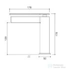 BEMUTATÓTERMI AREZZO design Elegant mosdó csaptelep, leeresztő nélkül, szálcsiszolt arany AR-5095BG