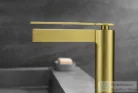 BEMUTATÓTERMI AREZZO design Elegant mosdó csaptelep, leeresztő nélkül, szálcsiszolt arany AR-5095BG