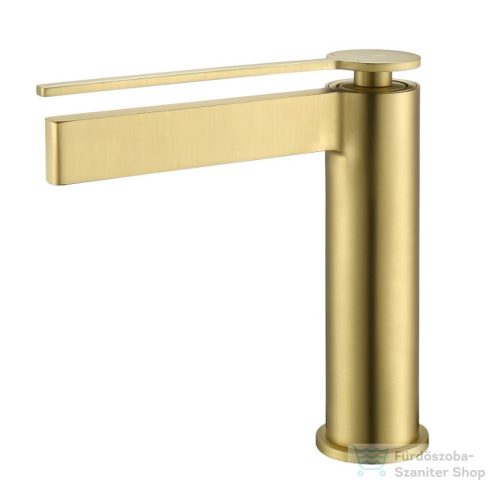 AREZZO design Elegant mosdó csaptelep, leeresztő nélkül, szálcsiszolt arany AR-5095BG