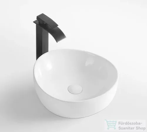 Arezzo Design OMAHA 40,5x39,5 cm-es pultra ültethető mosdó leeresztő nélkül, fehér AR-596