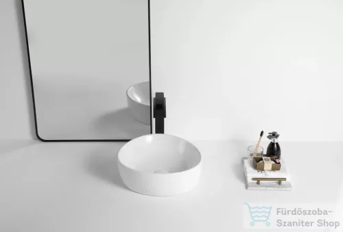 Arezzo Design OMAHA 40,5x39,5 cm-es pultra ültethető mosdó leeresztő nélkül, fehér AR-596