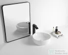 Arezzo Design OMAHA 40,5x39,5 cm-es pultra ültethető mosdó leeresztő nélkül, fehér AR-596