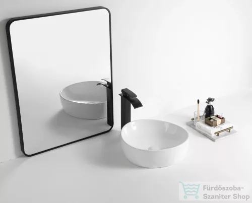 Arezzo Design OMAHA 40,5x39,5 cm-es pultra ültethető mosdó leeresztő nélkül, fehér AR-596