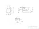 AREZZO design Vermont Rimless perem nélküli függesztett WC AR-600R