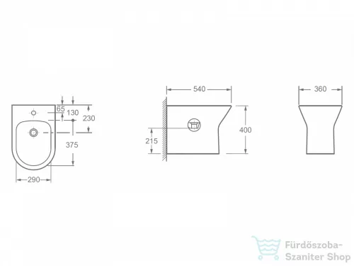 AREZZO design Vermont álló bidet AR-605