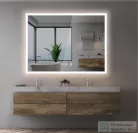 AREZZO design LED okos tükör állítható fényerő páramentesítő funkció+óra+hőmérő AR-6070