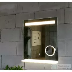   AREZZO design LED TÜKÖR világító polc+hordozható kozmetikai tükör 2 db bluetooth hangszóróval 60x80 AR-6080KT