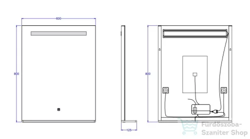 AREZZO design 60x80 LED tükör AR-6080