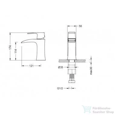 AREZZO design WAKEFIELD cascade mosdó csaptelep, leeresztő nélkül, króm AR-7001