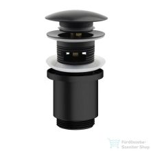   AREZZO design univerzális click-clack mosdó leeresztő, túlfolyóval, matt fekete AR-726B