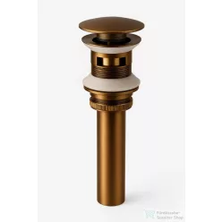   AREZZO design click-clack mosdó leeresztő, túlfolyós mosdókhoz, szálcsiszolt rozé arany AR-726BR