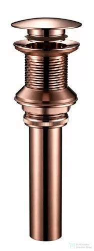 AREZZO design click-clack mosdó leeresztő, túlfolyó nélküli mosdókhoz, szálcsiszolt rozé arany AR-726BR0