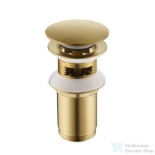   AREZZO design univerzális click-clack mosdó leeresztő, túlfolyóval, szálcsiszolt arany AR-726G