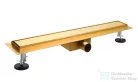 AREZZO design 2in1 800 mm-es rozsdamentes acél folyóka, szálcsiszolt arany AR-800DBG
