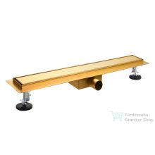   AREZZO design 2in1 800 mm-es rozsdamentes acél folyóka, szálcsiszolt arany AR-800DBG