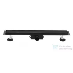   AREZZO design 2IN1 800 MM-ES ROZSDAMENTES ACÉL FOLYÓKA MATT FEKETE AR-800MBD