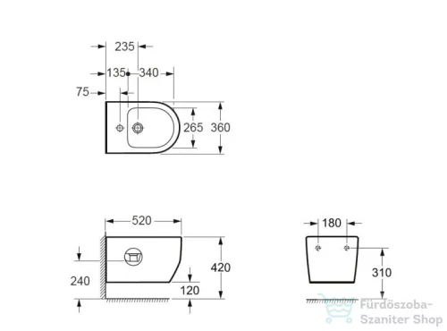AREZZO design Kansas függesztett bidet AR-803