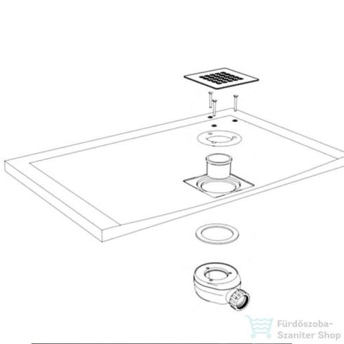 AREZZO design SOLIDSoft zuhanytálca 80x80 cm, FEHÉR, színazonos lefolyóval (2 doboz) AR-8080W