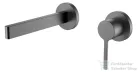 AREZZO design Elegant fali mosdó csaptelep, leeresztő nélkül, gun metal AR-8095GM