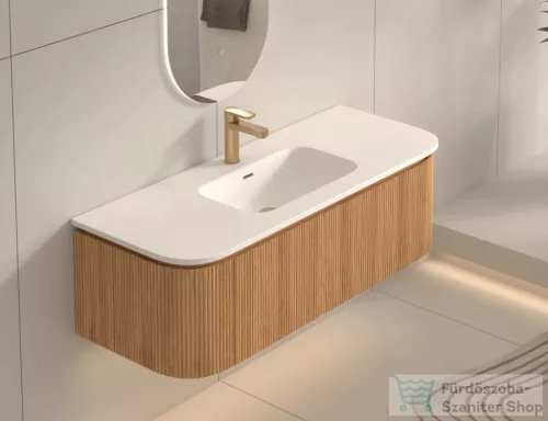 Arezzo Design SIERRA 120 cm-es, 2 ajtós, 1 fiókos alsószekrény pult, mosdó és csaptelep nélkül, tölgy AR-81879120LO