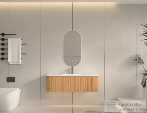 Arezzo Design SIERRA 120 cm-es, 2 ajtós, 1 fiókos alsószekrény pult, mosdó és csaptelep nélkül, tölgy AR-81879120LO
