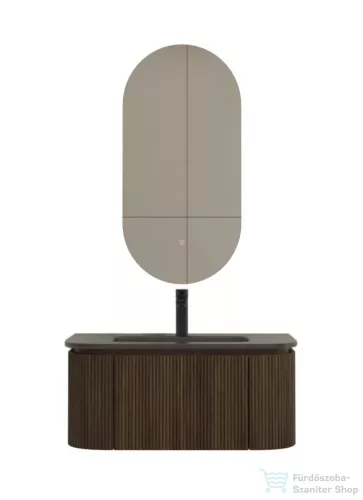 Arezzo Design SIERRA 80 cm-es, 2 ajtós, 1 fiókos alsószekrény pult, mosdó és csaptelep nélkül, dió AR-8187980BW