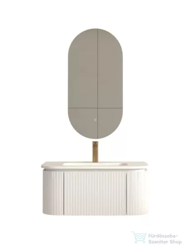 Arezzo Design SIERRA 80 cm-es, 2 ajtós, 1 fiókos alsószekrény pult, mosdó és csaptelep nélkül, matt fehér AR-8187980MW