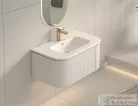 Arezzo Design SIERRA 80 cm-es, 2 ajtós, 1 fiókos alsószekrény pult, mosdó és csaptelep nélkül, matt fehér AR-8187980MW