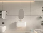 Arezzo Design SIERRA 80 cm-es, 2 ajtós, 1 fiókos alsószekrény pult, mosdó és csaptelep nélkül, matt fehér AR-8187980MW
