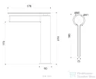 BEMUTATÓTERMI AREZZO design ELEGANT magasított mosdócsaptelep, gun metal AR-8595GM