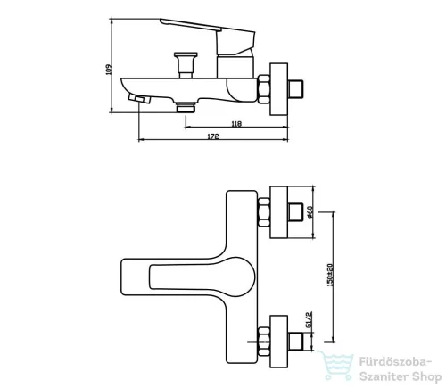 BEMUTATÓTERMI AREZZO design BLACKFIELD kádtöltő, matt fekete AR-8804