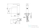 Arezzo Design ASTRO mosdó csaptelep leeresztő nélkül, szálcsiszolt arany AR-90011BG