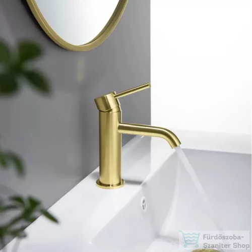 Arezzo Design ASTRO mosdó csaptelep leeresztő nélkül, szálcsiszolt arany AR-90011BG