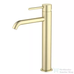   Arezzo Design ASTRO magasított mosdó csaptelep leeresztő nélkül, szálcsiszolt arany AR-90012BG