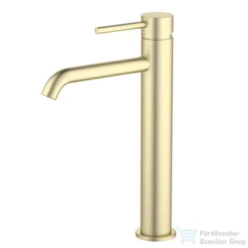 Arezzo Design ASTRO magasított mosdó csaptelep leeresztő nélkül, szálcsiszolt arany AR-90012BG