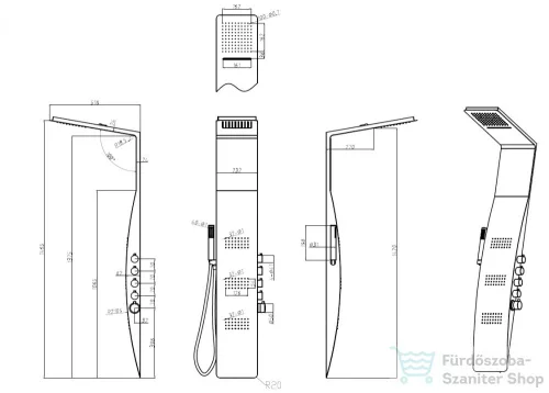 AREZZO design ASPEN zuhanypanel, matt fehér AR-9001