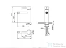 Arezzo Design ASTRO álló bidé csaptelep leeresztő nélkül, króm AR-90231CR