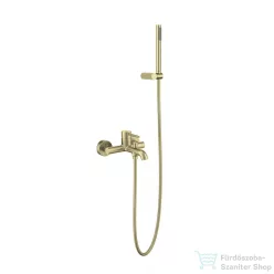   Arezzo Design ASTRO kádtöltő csaptelep zuhanyszettel, szálcsiszolt arany AR-90322BG