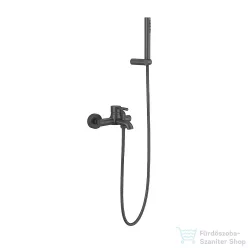   Arezzo design ASTRO kádtöltő csaptelep zuhanyszettel, gun metal AR-90322GM