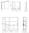 AREZZO design BASIC Tükrös szekrény 60 cm, 2 ajtó AR-904653