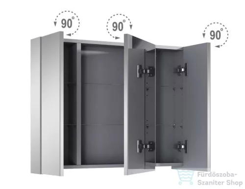 AREZZO design BASIC Tükrös szekrény 80 cm, 3 ajtó AR-904654