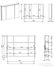 AREZZO design BASIC Tükrös szekrény 80 cm, 3 ajtó AR-904654