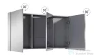 AREZZO design BASIC Tükrös szekrény 120 cm, 3 ajtó AR-904656