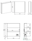 AREZZO design MEDIUM Tükrös szekrény 60 cm, 1 ajtó+technobox AR-904657