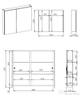 AREZZO design BASIC Tükrös szekrény 70 cm, 2 ajtó AR-904661