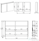 AREZZO design BASIC Tükrös szekrény 90 cm, 2 ajtó AR-904662