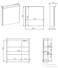 AREZZO design PREMIUM Tükrös szekrény 60 cm, 1 ajtó, technobox, LED lámpa panel AR-904663
