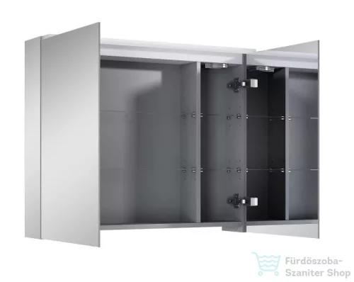 AREZZO design PREMIUM Tükrös szekrény 80 cm, 2 ajtó, technobox, LED lámpa panel AR-904664